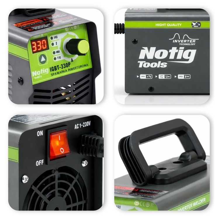 Spawarka inwertorowa NOTIG 330P 20–330 A